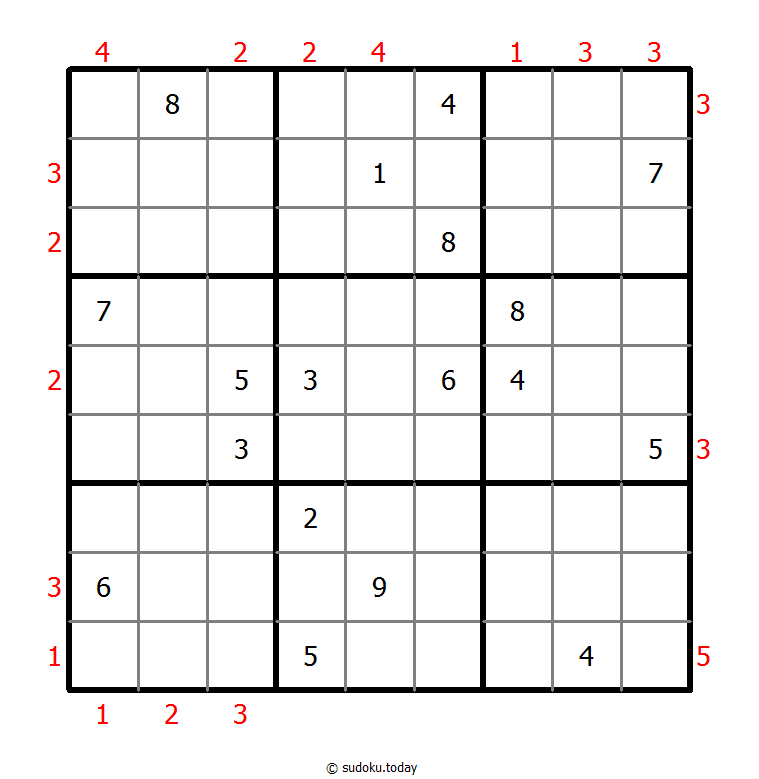 摩天大楼数独 #48723