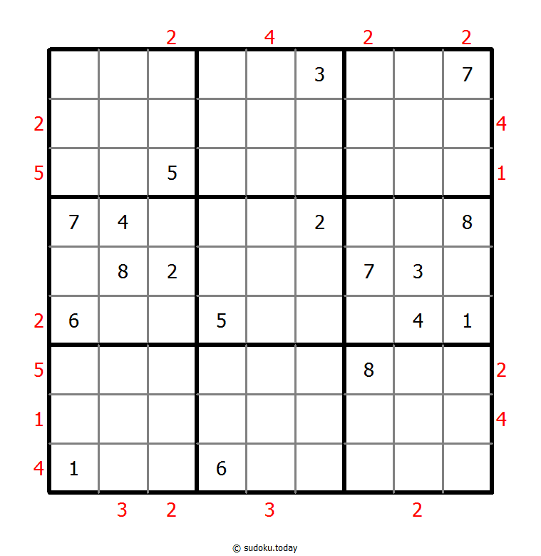 摩天大楼数独 #48724