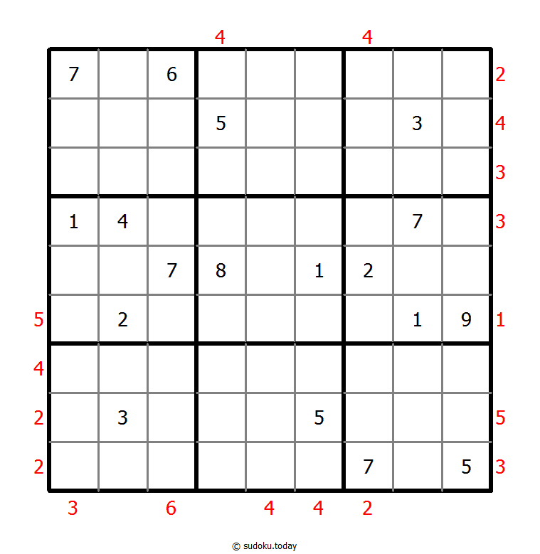 摩天大楼数独 #48730