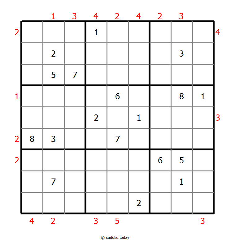 摩天大楼数独 #48740