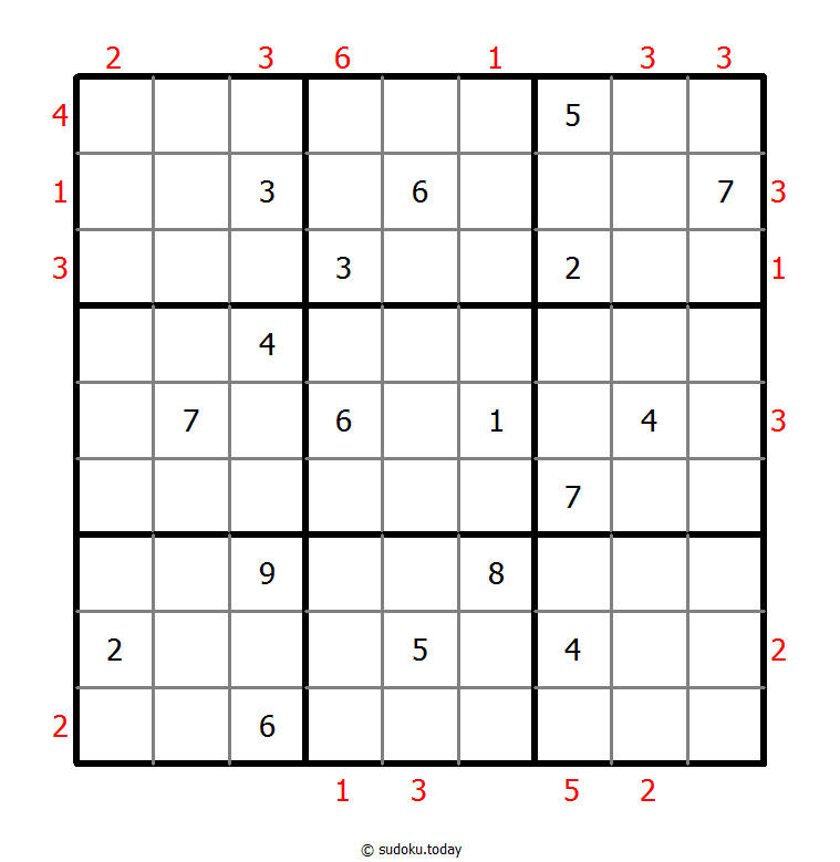 摩天大楼数独 #48748