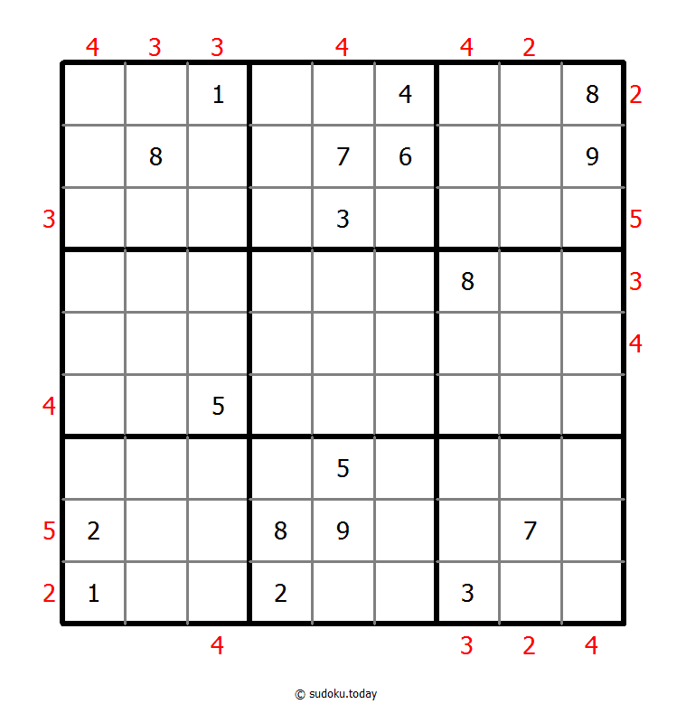 摩天大楼数独 #48749