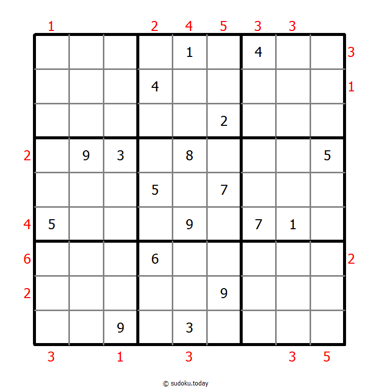 摩天大楼数独 #48762