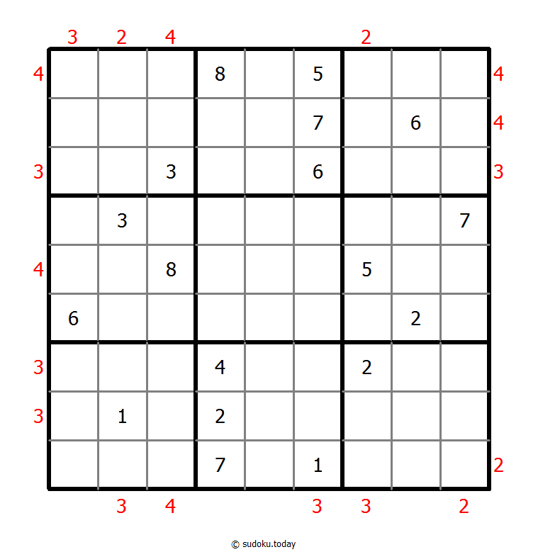 摩天大楼数独 #48763