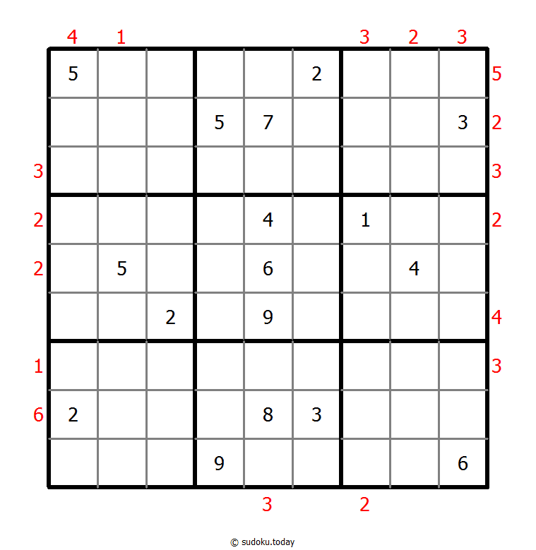 摩天大楼数独 #48764