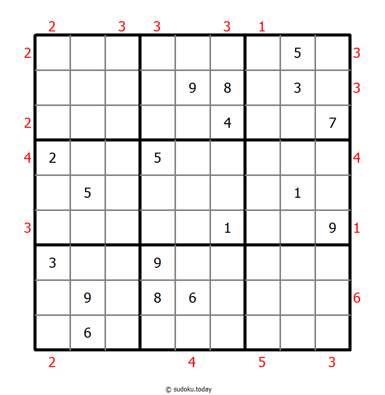 摩天大楼数独 #48767