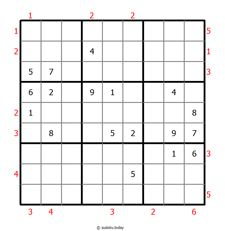 摩天大楼数独 #48769