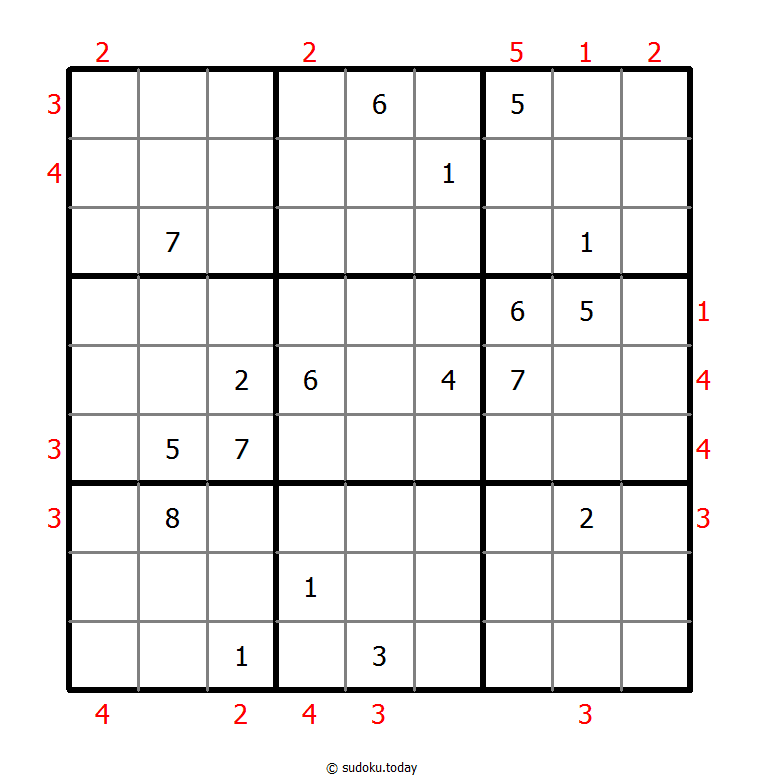 摩天大楼数独 #48770