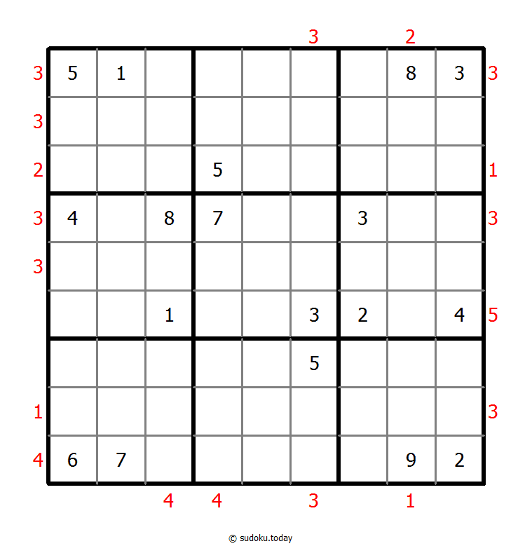 摩天大楼数独 #48778