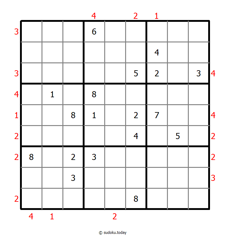 摩天大楼数独 #48800