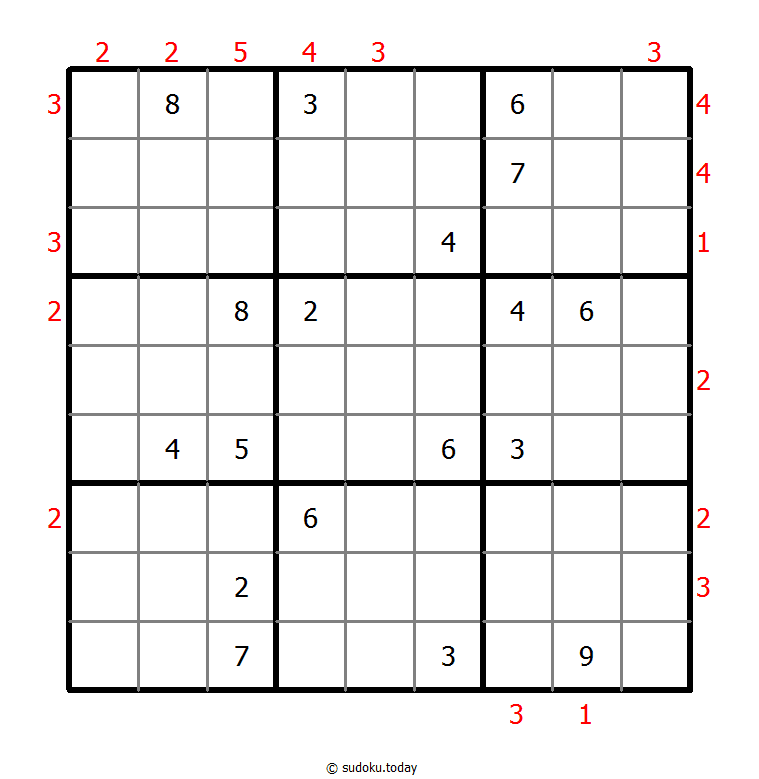 摩天大楼数独 #48804