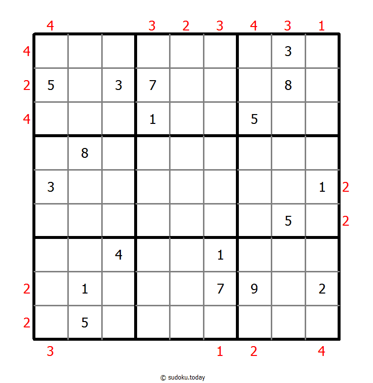 摩天大楼数独 #48807