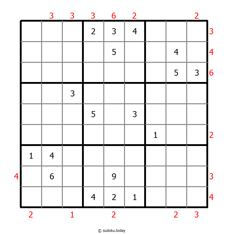 摩天大楼数独 #48809