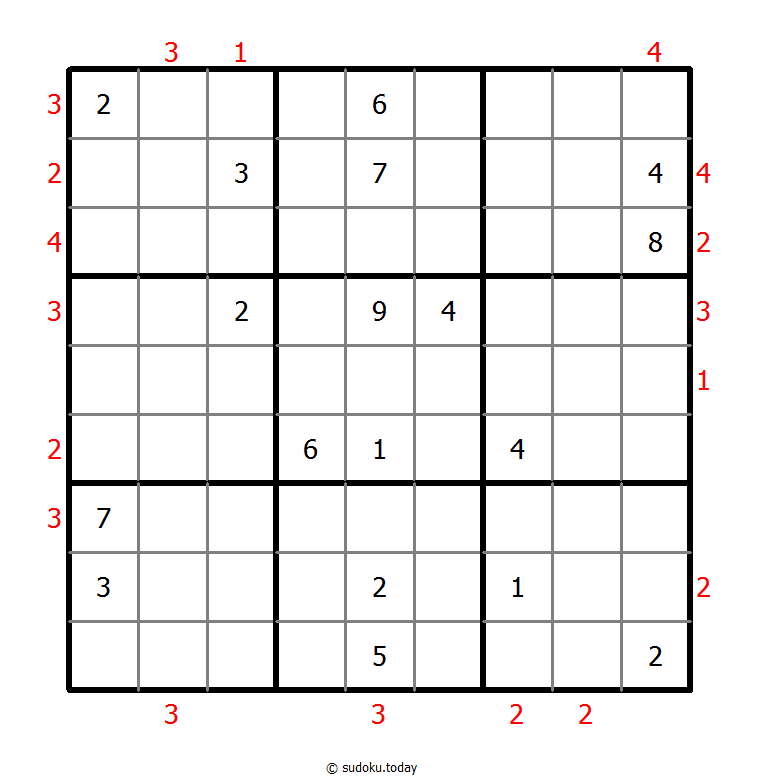 摩天大楼数独 #48810