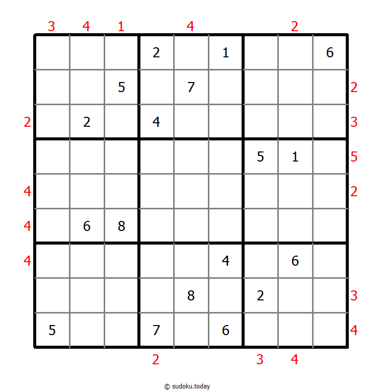 摩天大楼数独 #48812