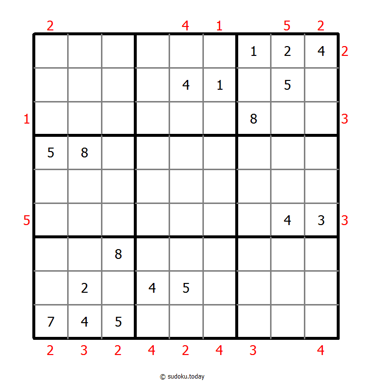 摩天大楼数独 #48818