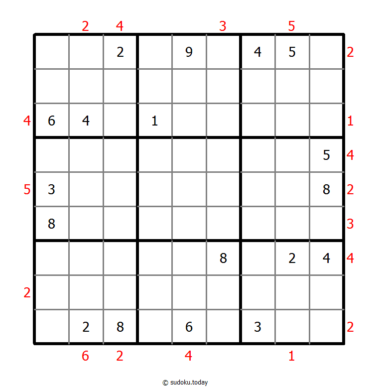 摩天大楼数独 #48826