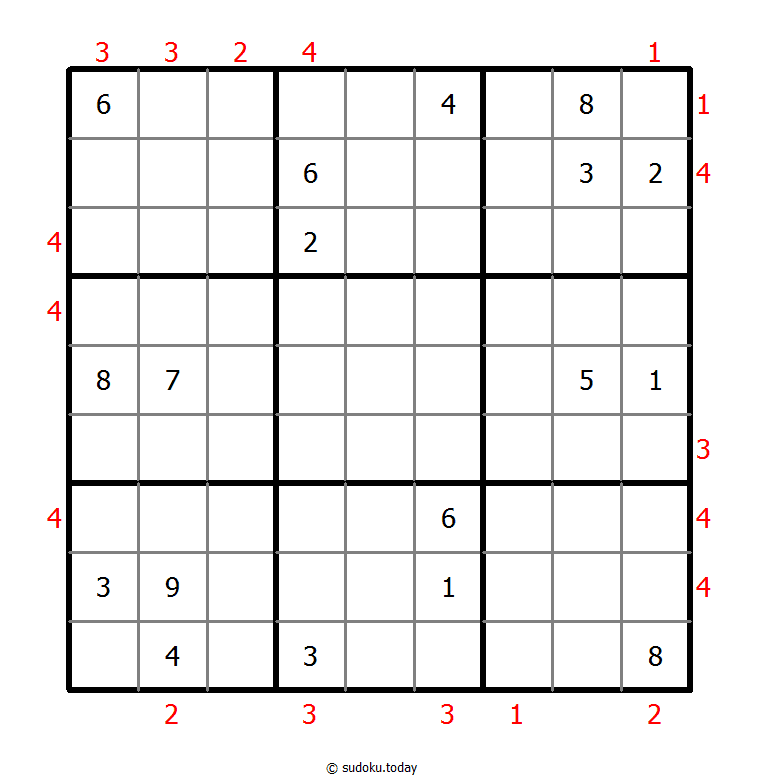 摩天大楼数独 #48833