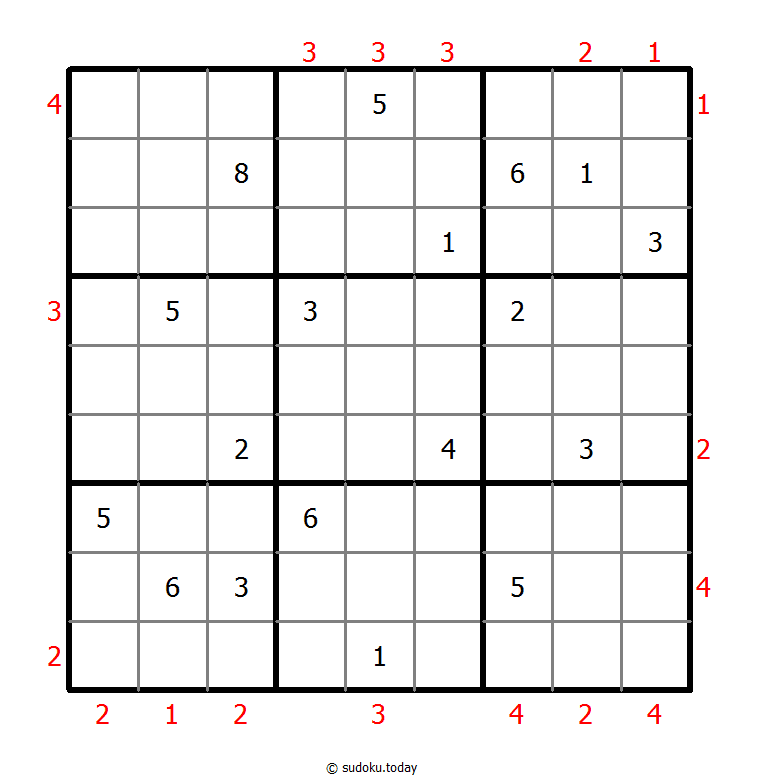 摩天大楼数独 #48840