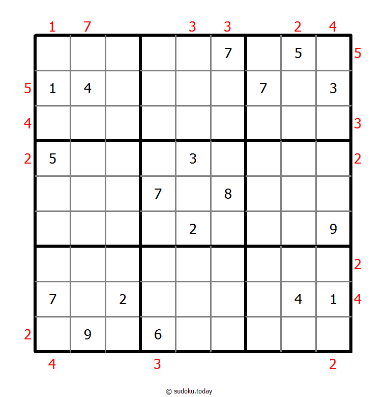 摩天大楼数独 #48845