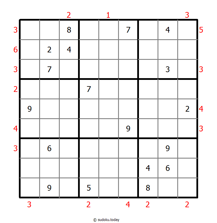 摩天大楼数独 #48847