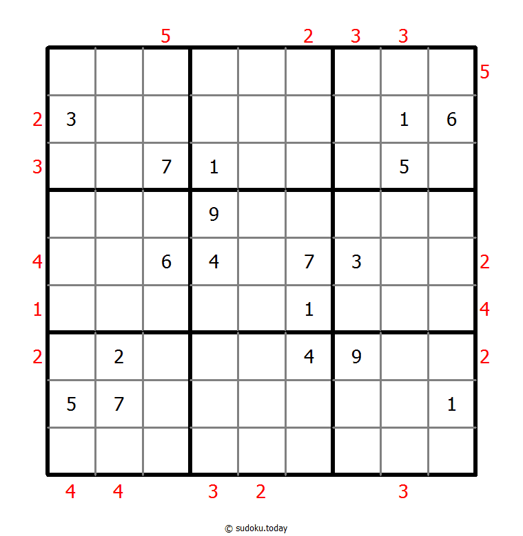 摩天大楼数独 #48850