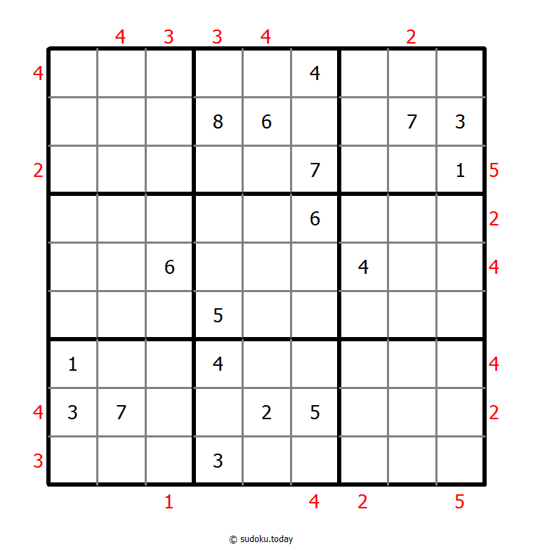 摩天大楼数独 #48853