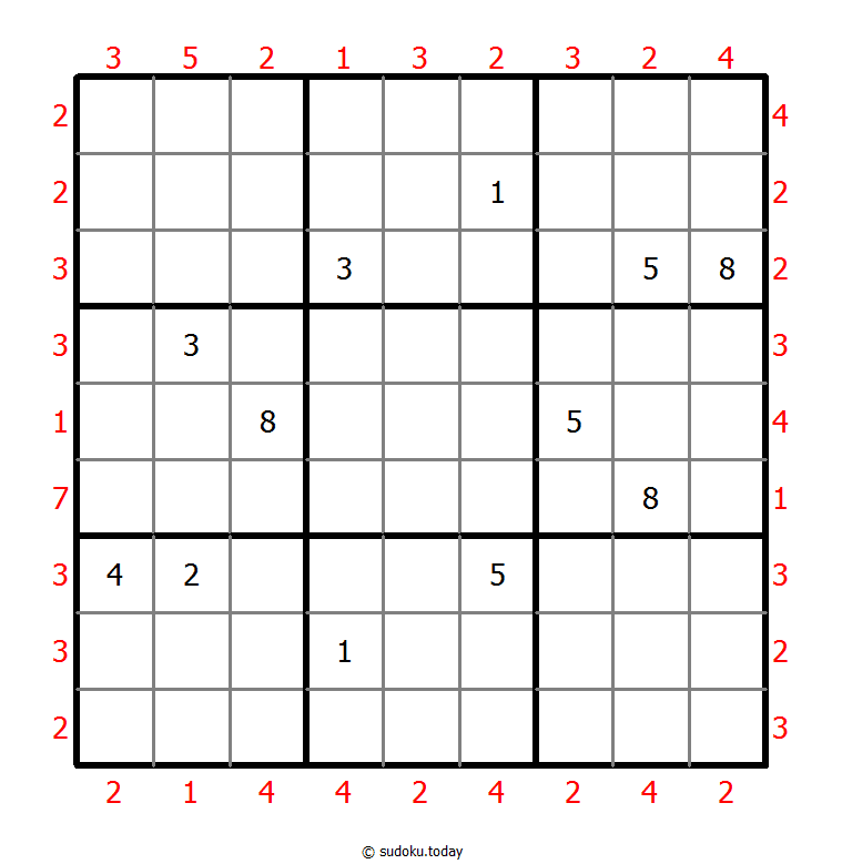 摩天大楼数独 #46223