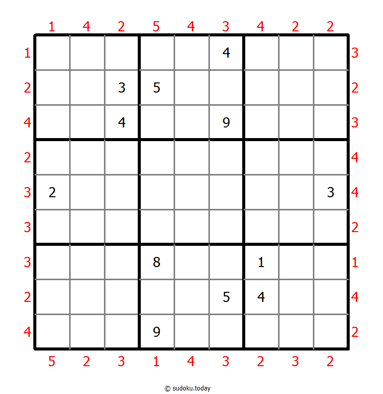 摩天大楼数独 #46224