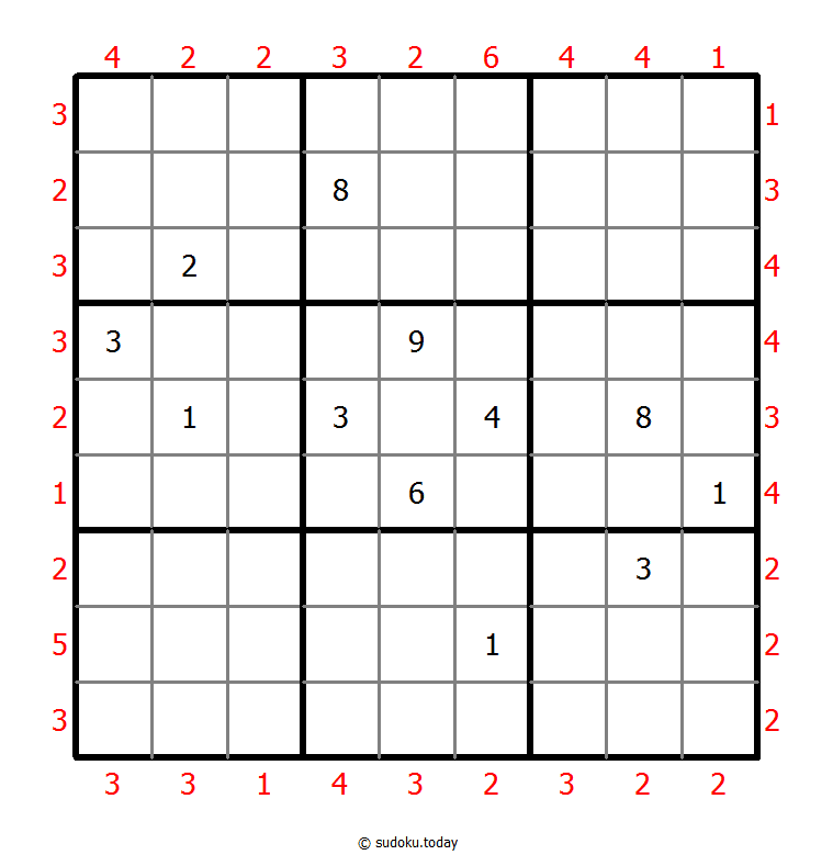 摩天大楼数独 #46226