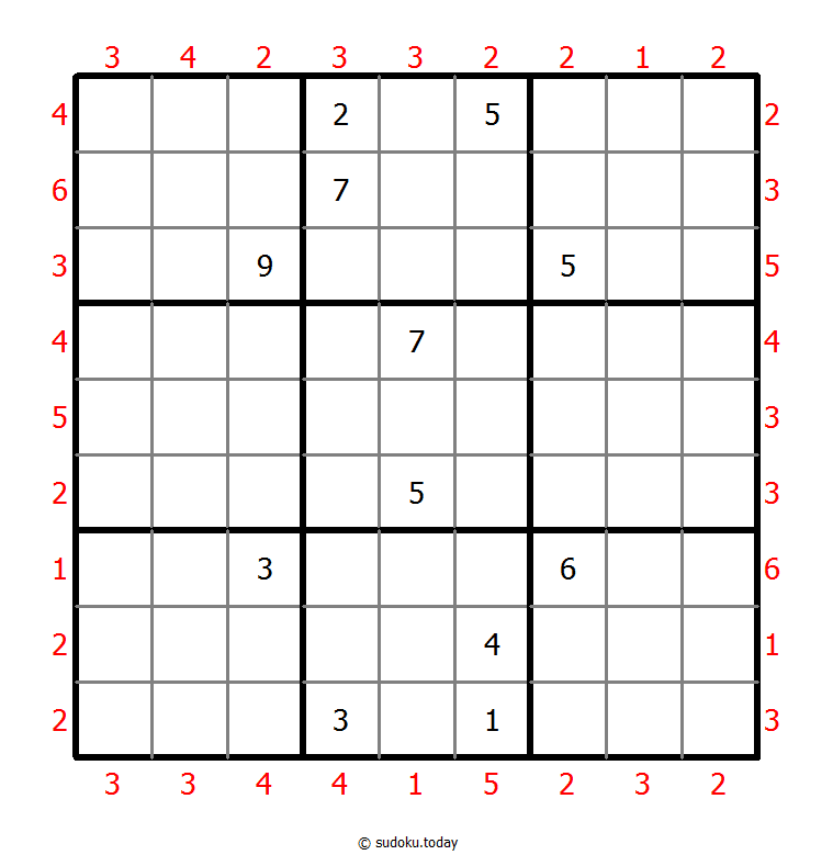摩天大楼数独 #46232