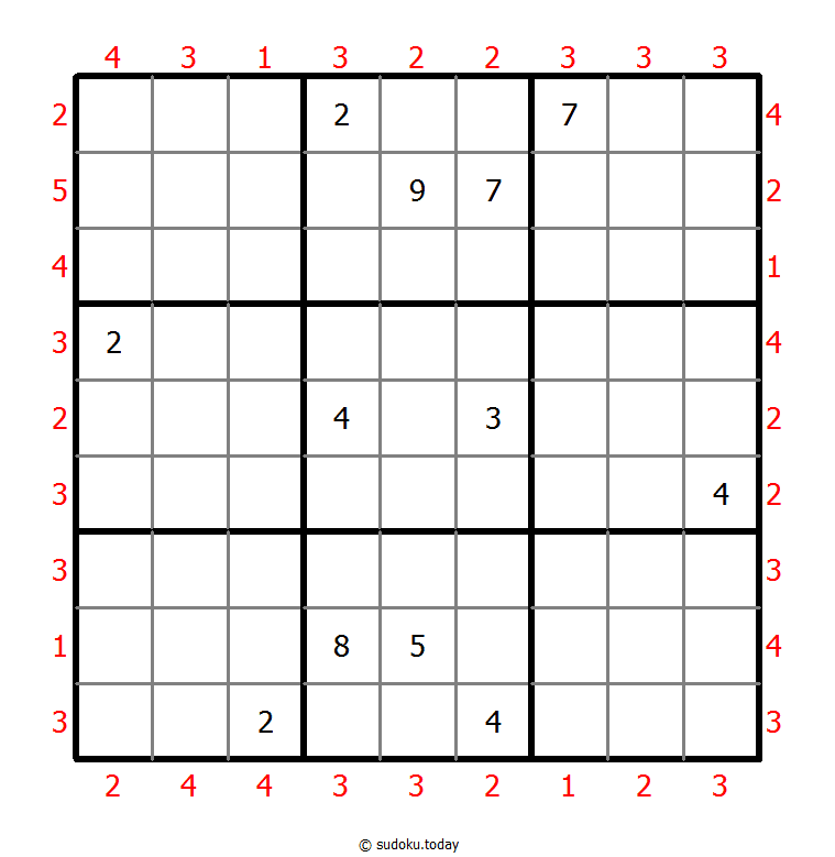 摩天大楼数独 #46234