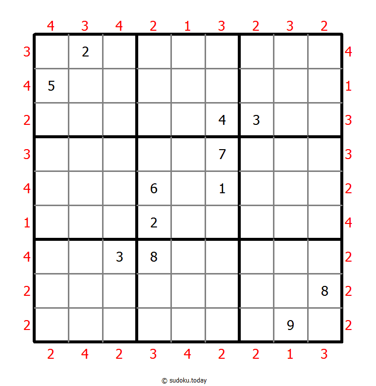 摩天大楼数独 #46236