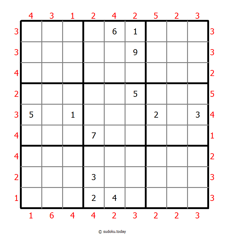 摩天大楼数独 #46246