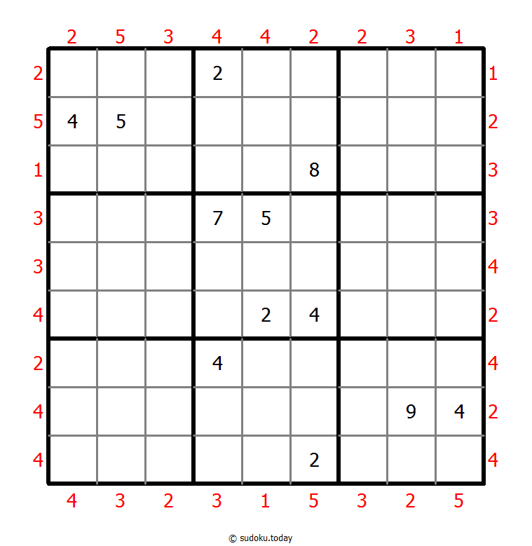 摩天大楼数独 #46286