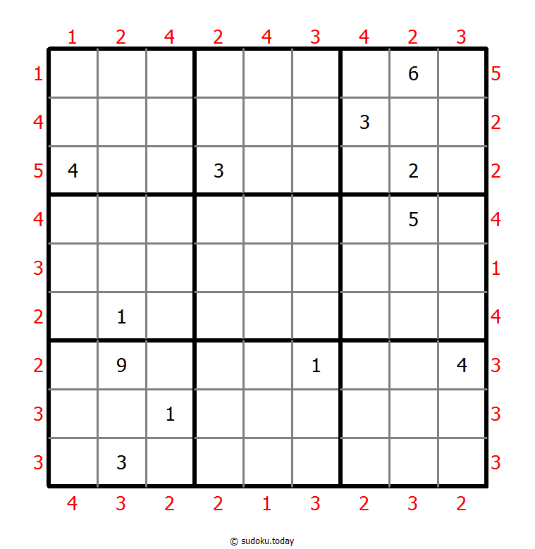 摩天大楼数独 #46292