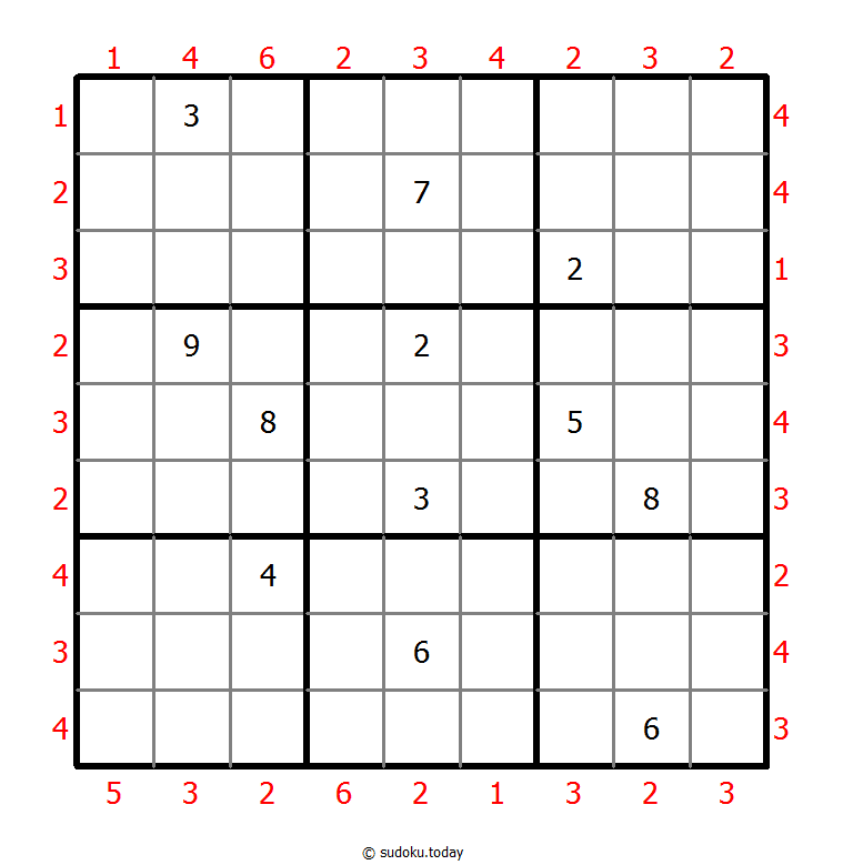 摩天大楼数独 #46310