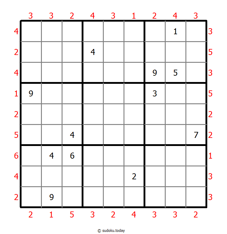摩天大楼数独 #46316