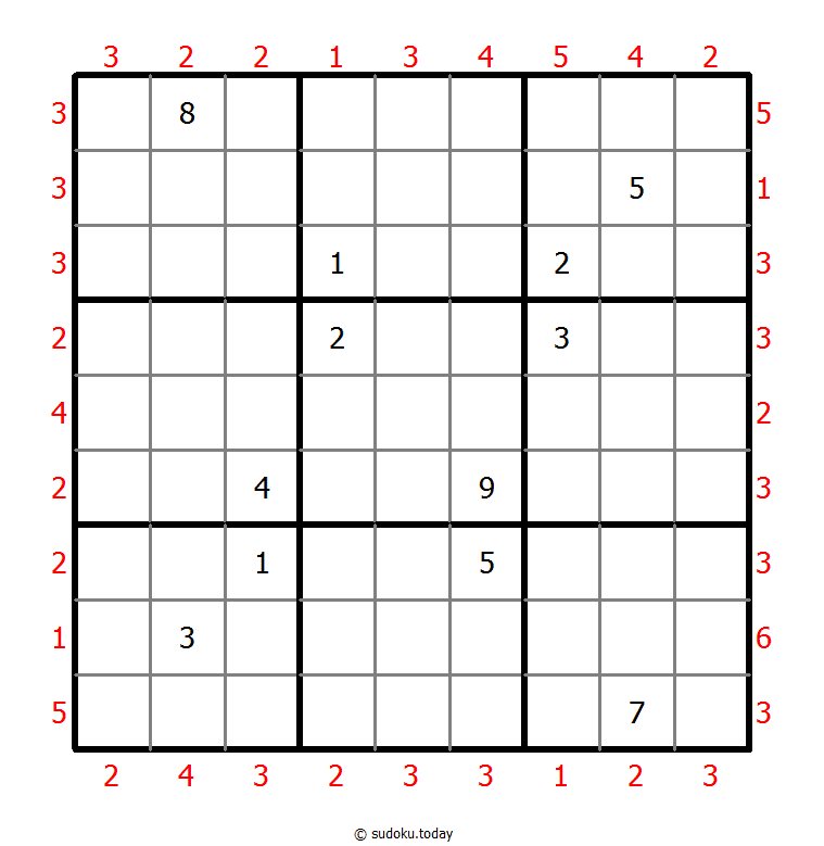 摩天大楼数独 #46317