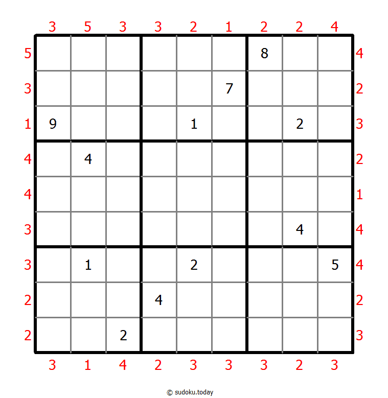 摩天大楼数独 #46351