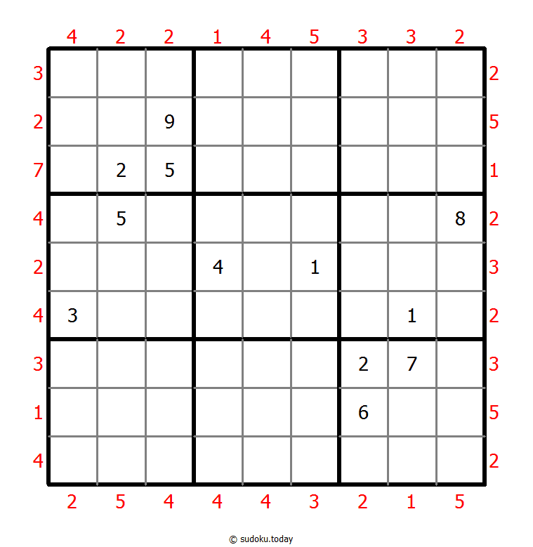 摩天大楼数独 #46352