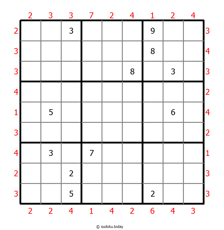摩天大楼数独 #46353