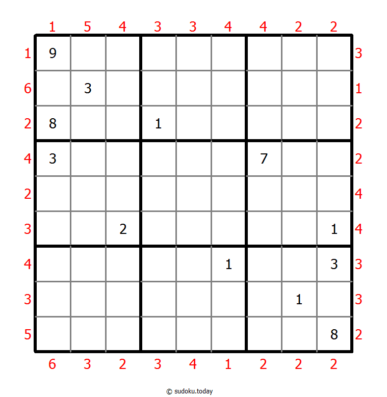 摩天大楼数独 #46359