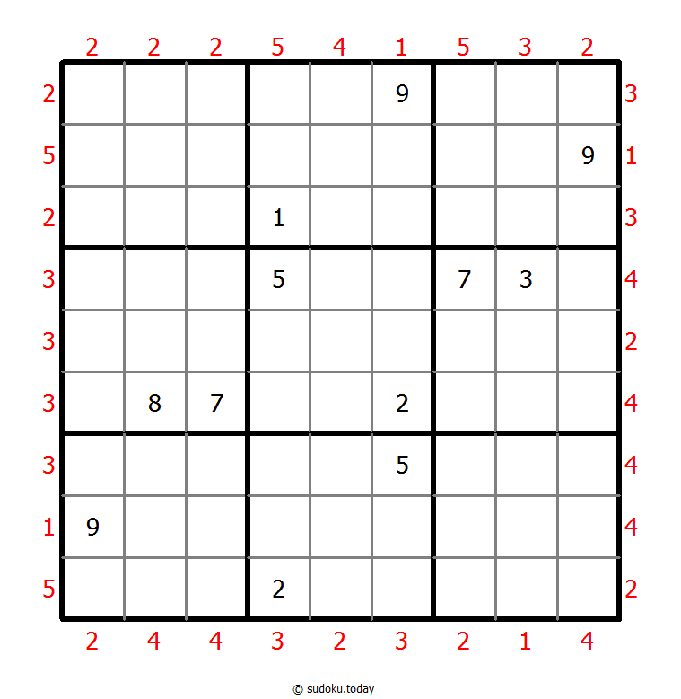 摩天大楼数独 #46369
