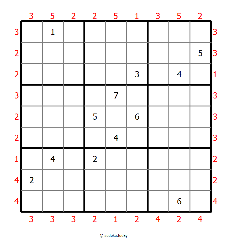 摩天大楼数独 #46378