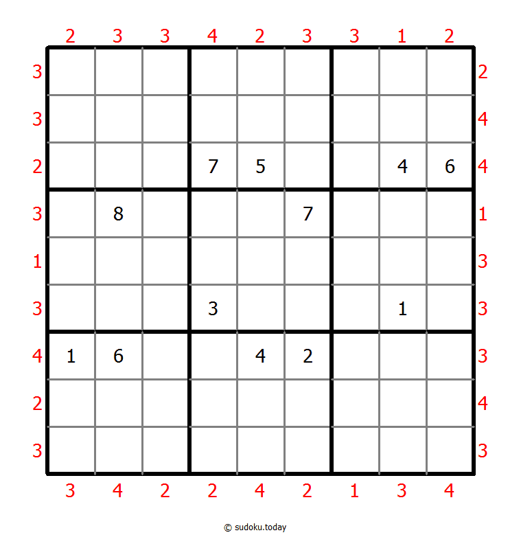 摩天大楼数独 #46383