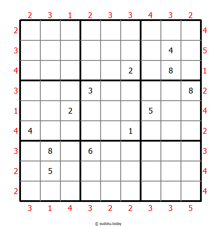 摩天大楼数独 #46385