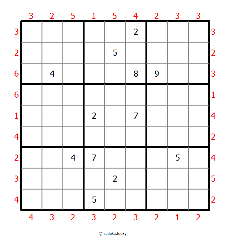 摩天大楼数独 #46401