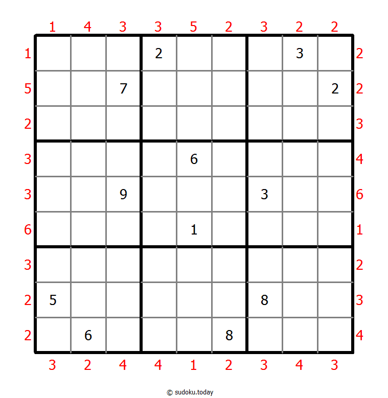 摩天大楼数独 #46403