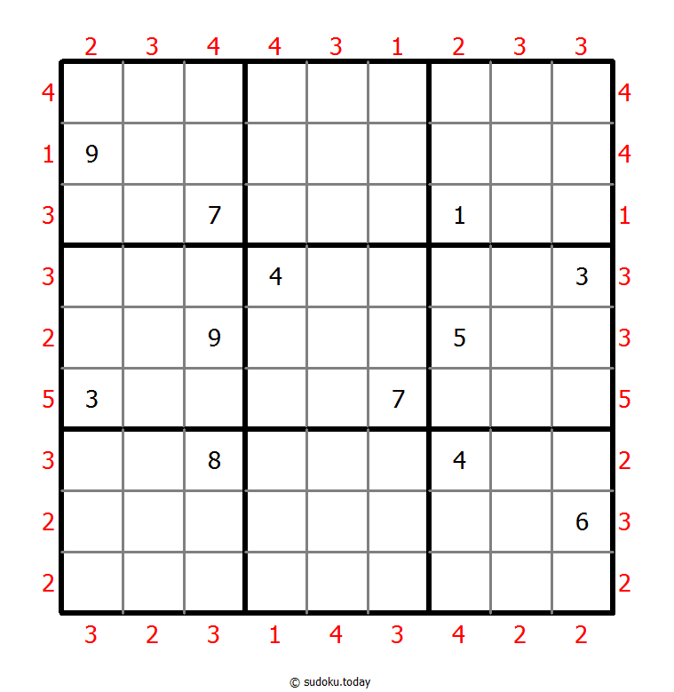 摩天大楼数独 #46422